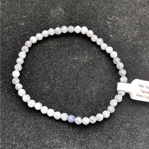 Elegant‎ Silver Tanzanite Beaded Bracelet